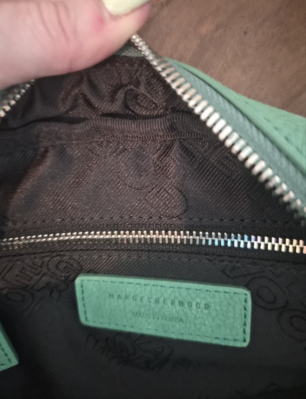 Marge Sherwood Soft Baguette Bag - Winter Green Nubuck - Picture 8 of 15